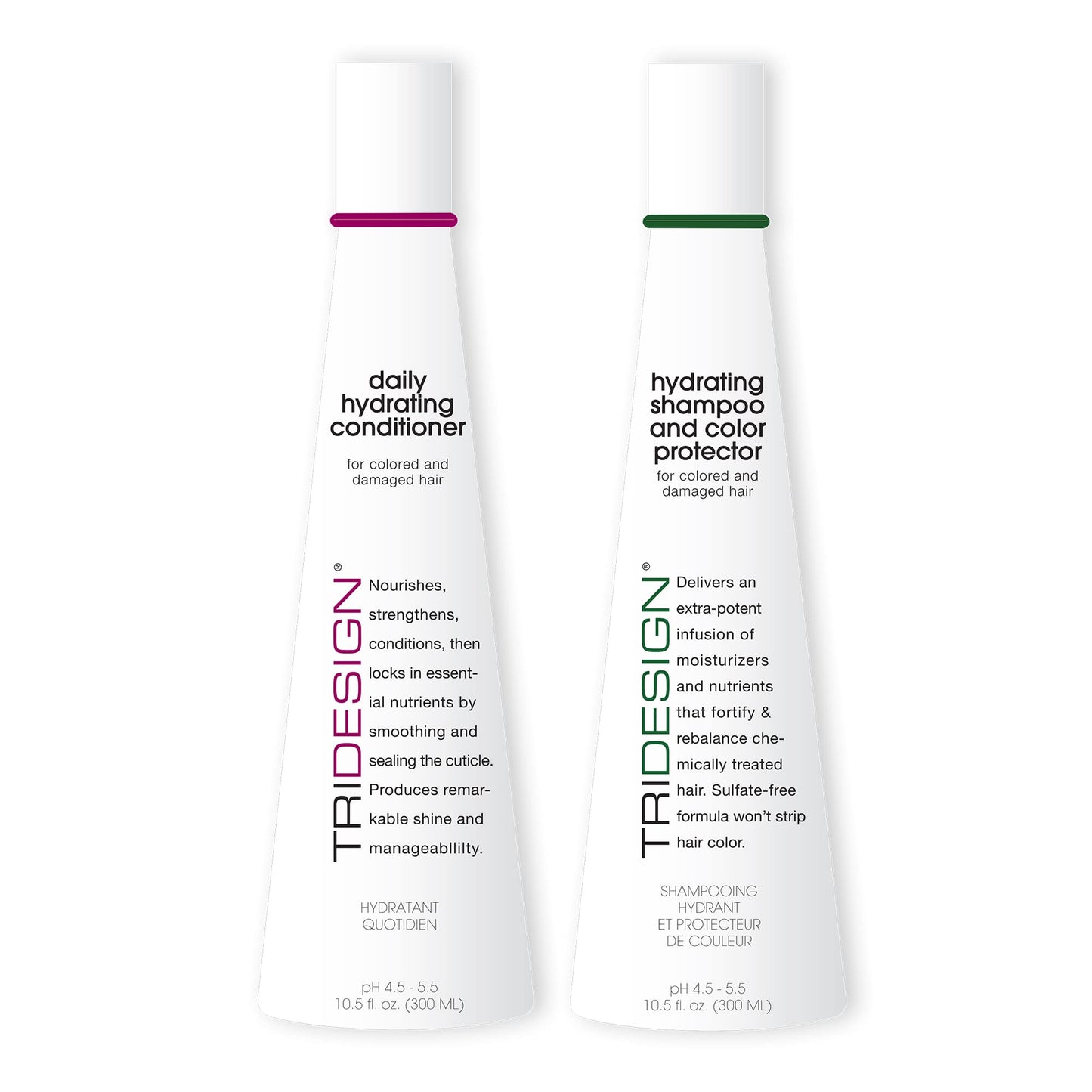 TRI Design Hydrating Shampoo & Conditioner Set - Sulfate Free Shampoo & Conditioner for Dry & Damaged Hair - Protect, Repair, and Moisturize Curly Beauty & Personal Care TRIDESIGN