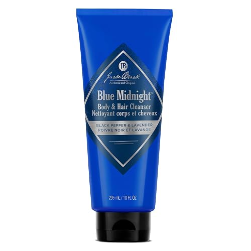 Jack Black Blue Midnight Body & Hair Cleanser, 10 Fl Oz - Black Pepper & Lavender - Mens Body Wash, Mens Shampoo, Skin Care, Hair Care, Dual-Purpose Beauty & Personal Care Jack Black