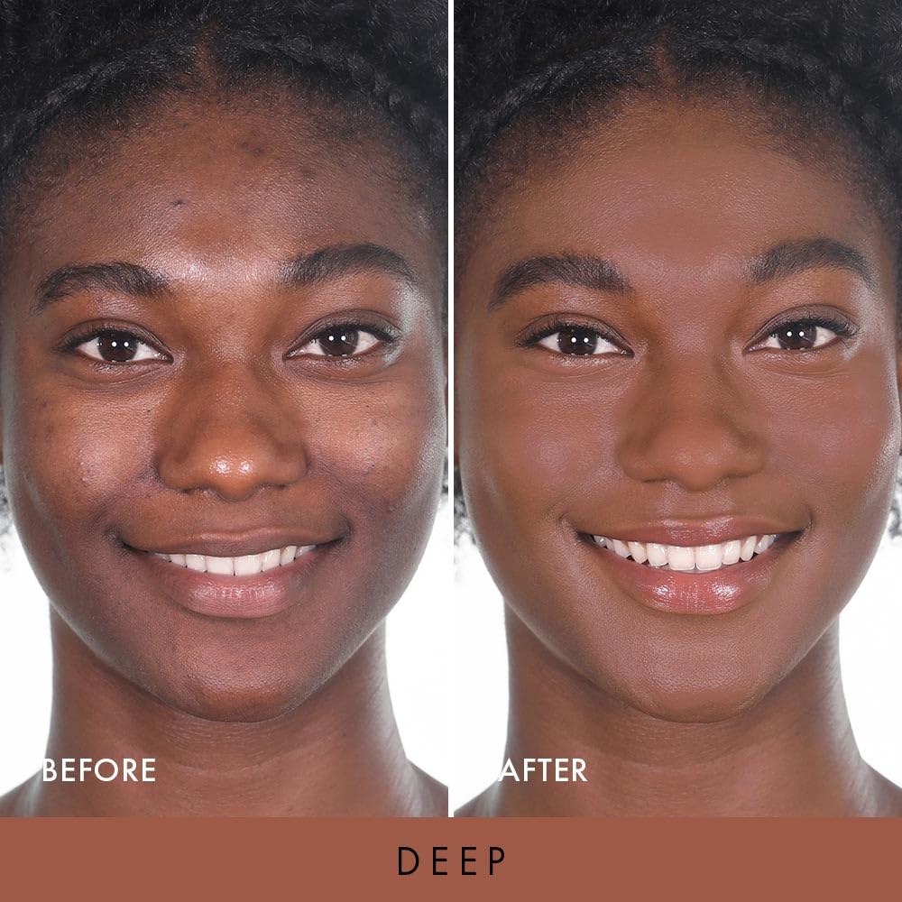 Wander Beauty Wanderlust Powder Foundation - Deep - Blurs and Evens Skin Tone - Perfects and Hydrates With Hyaluronic Acid, Aloe, Honeysuckle, &