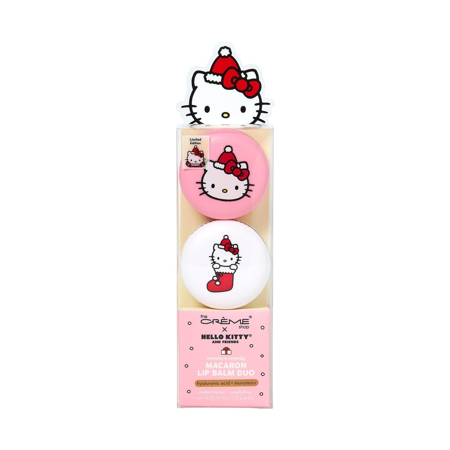 The Créme Shop x Hello Kitty & Friends Macaron Lip Balm Duo, Korean Lip Balm with Murumuru Seed Butter and Hyaluronic Acid (Mixed Berry & Icing on the Beauty & Personal Care The Crème Shop