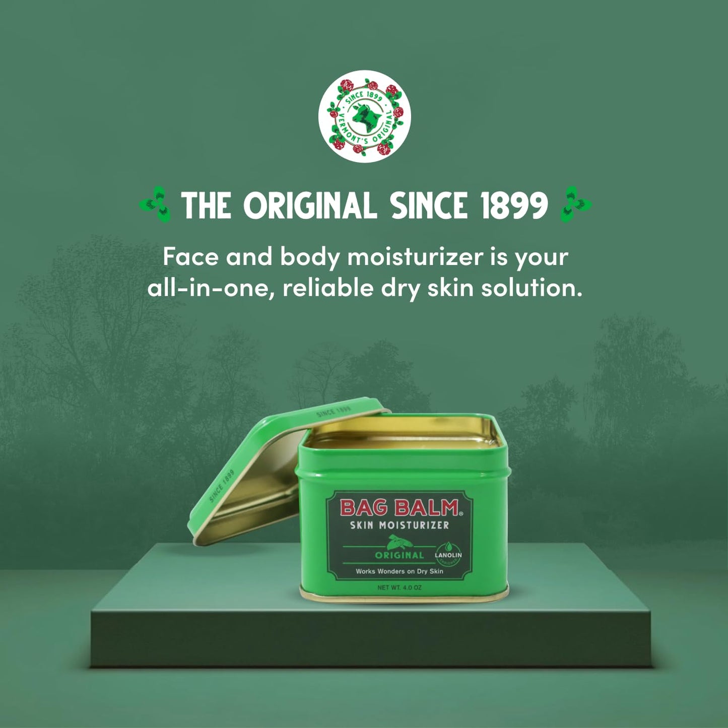 Bag Balm Vermont's Original Skin Moisturizer - Full Body Hydrating Skin Care: Dry Hands, Lips, Face, Feet & More - Unscented, Cruelty & Paraben Free Beauty & Personal Care Bag Balm