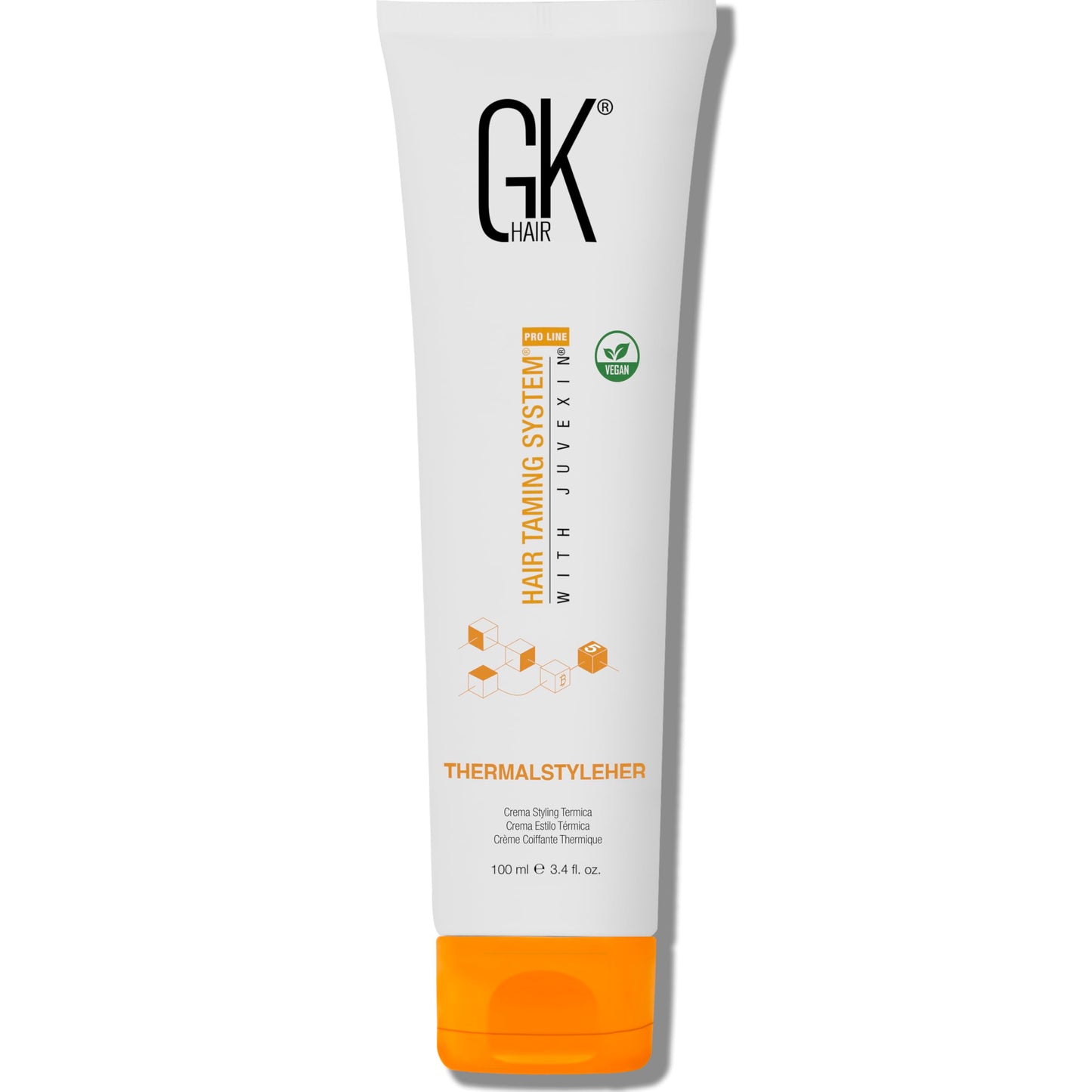 Global Keratin GKhair ThermalStyleHer - 100ml/3.4oz Heat Styling Protection Anti Frizz Hair Cream Thermal Flat Ironing Style Protector for Men & Women Beauty & Personal Care GK HAIR