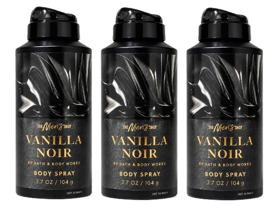 Bath & Body Works The Men's Shop Body Spray - Pack of 3 (Vanilla Noir)