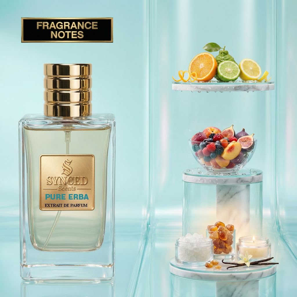 SYNCED Scents PURE ERBA Inspired by Erba Pura Perfume for Men and Women - Long Lasting Fruity Amber Fragrance - Intense Bright Sweet Citrus White Musk Beauty & Personal Care SYNCED Scents