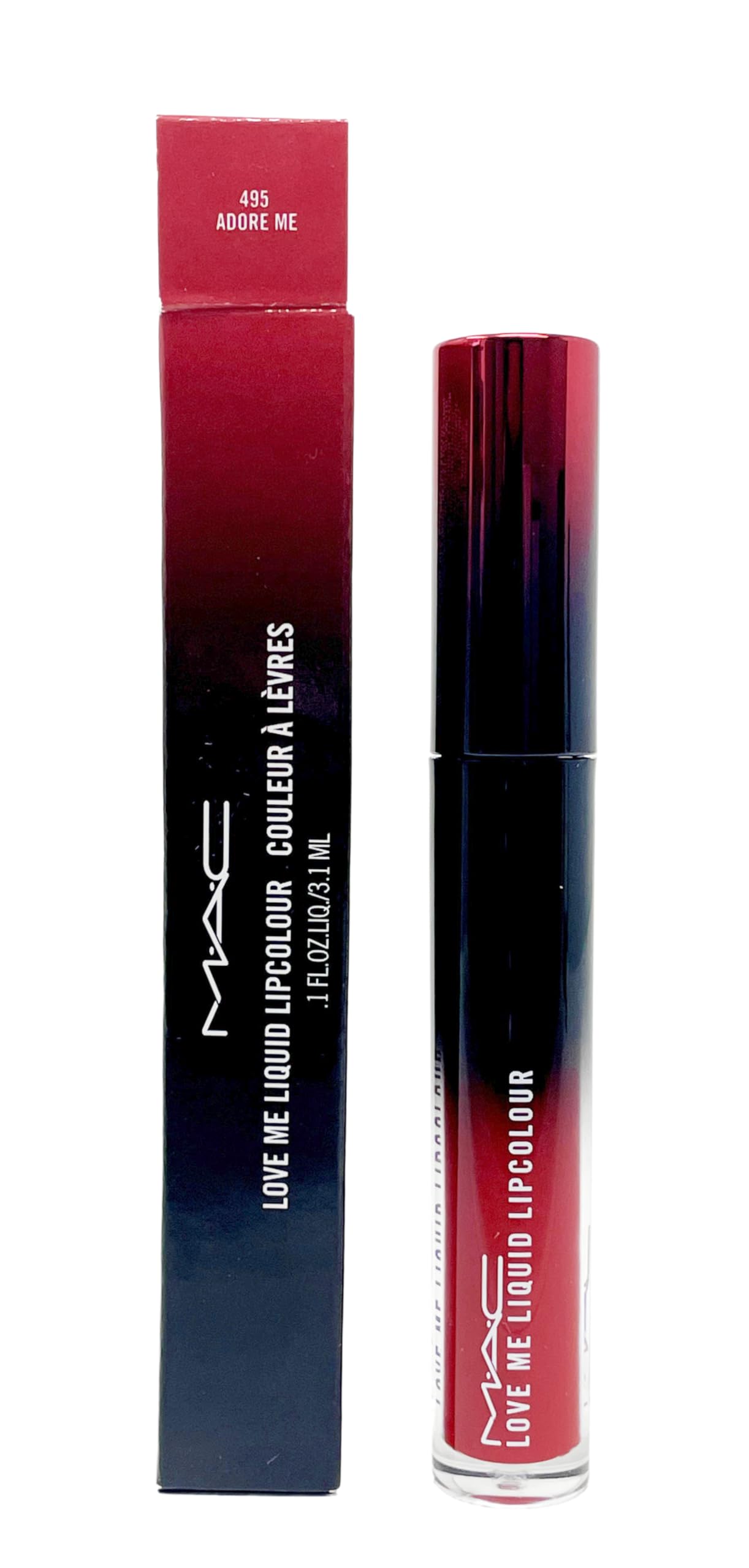 MAC Cosmetics Love Me Liquid Lipcolour - 495 Adore Me (Midtone Blue Red) .1 Fl OZ / 3.1 mL Beauty & Personal Care MAC