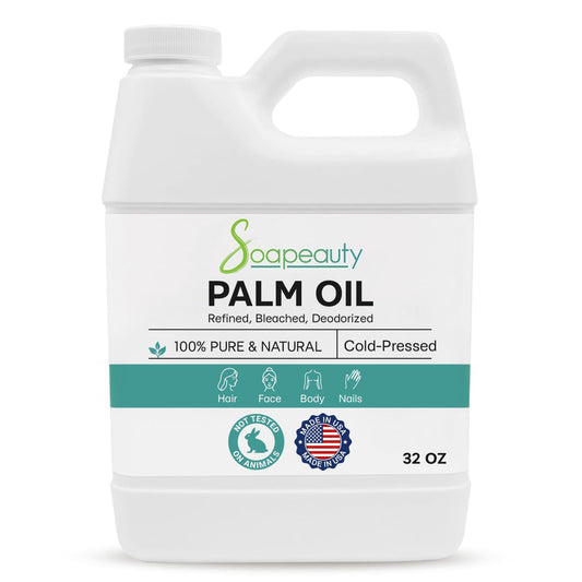 Soapeauty Palm Oil RBD - 100% Pure, Cold-Pressed, Non-Hydrogenated & Sustainable for DIY Soap, Creams & Lotions - Rich in Vitamin E - 32 fl oz Beauty & Personal Care Soapeauty