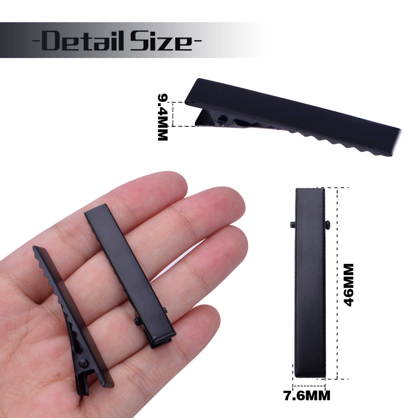 100pcs Metal Alligator Hair Clips Flat Top with Teeth Single Prong Hairpins Sectioning Hairdressing Salon Clips for Women Girls Hairbow DIY Art Craft Beauty & Personal Care BronaGrand