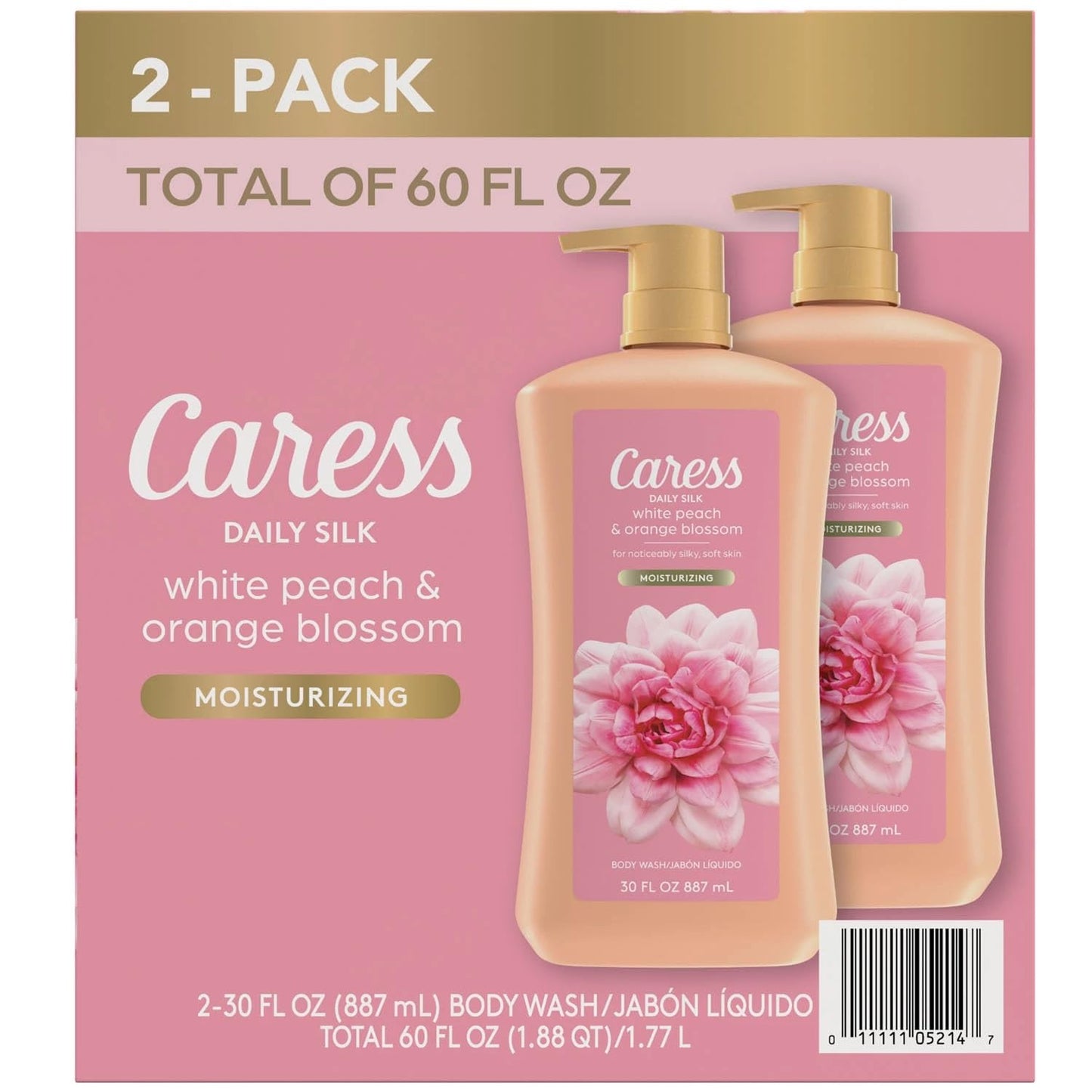 Caress Daily Silk Hydrating Body Wash, Peach & Orange Blossom, 30 Fl Oz (2 Pk) Beauty & Personal Care Caress