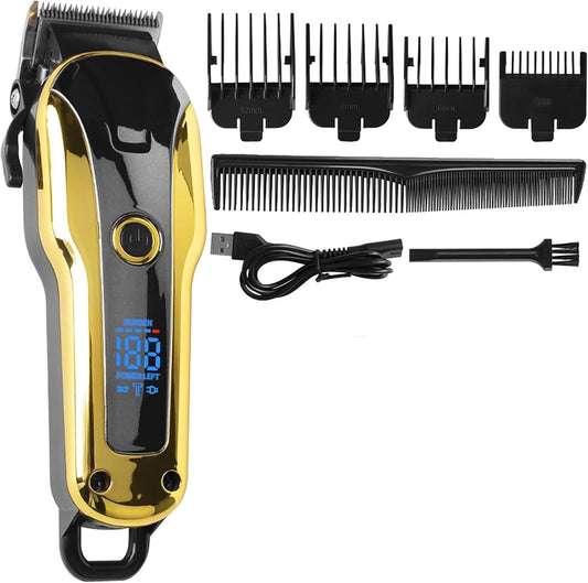 Cordless Professional Barber Set for Men, Men's Cordless/Cordless Beauty Trimmer, Beard with LED Screen and Blade Adjustment Beauty and Personal Care QDKVTNDJZ
