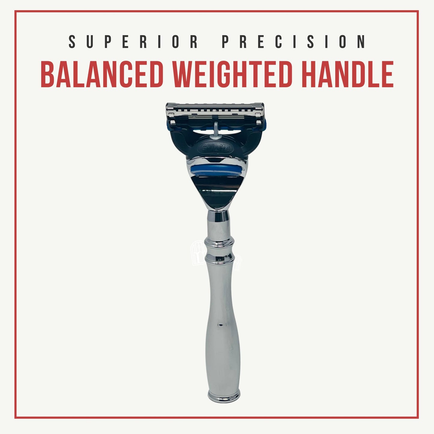 G.B.S 5 Blade Compatible Chrome Steel Shaving Razor - Weighted Handle for Maximum Control - Luxury Men's Razor for a Smooth, Close Shave - Compatible Beauty and Personal Care G.B.S