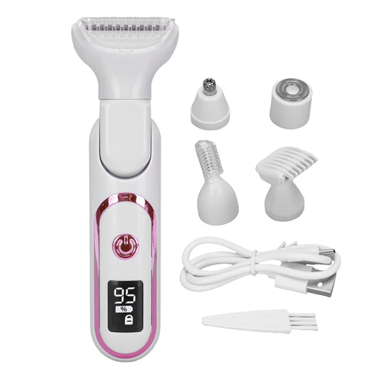 TARSHYRY 5 in 1 Bikini Trimmer for Women, Wet Dry Electric Razors for Shaving, Cordless Rechargeable Pubic Hair Trimmer with Replaceable Heads LED Beauty and Personal Care TARSHYRY
