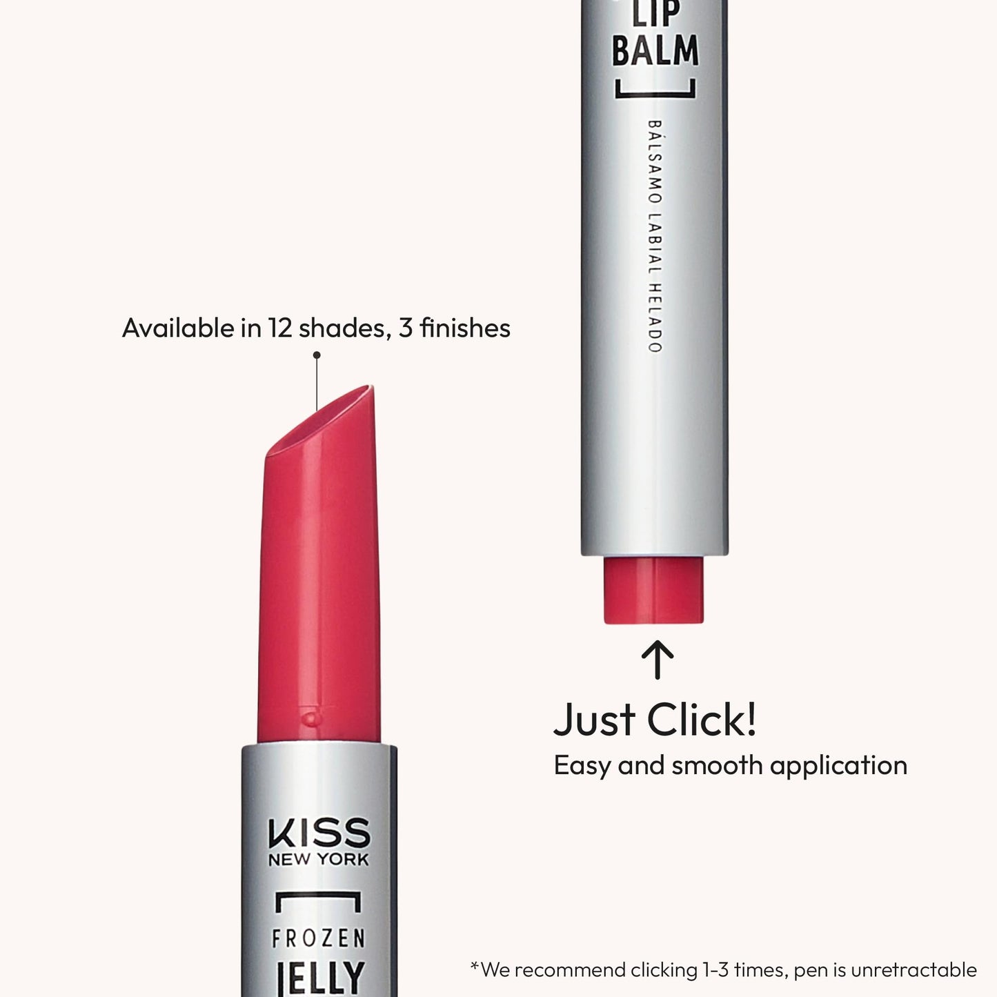 KISS NEW YORK Frozen Jelly Lip Balm Pen, High Shine Lip Gloss for Sheer Tint, Hydrating Melting Lipstick with Hyaluronic Acid, Cooling Effect Beauty and Personal Care Kiss