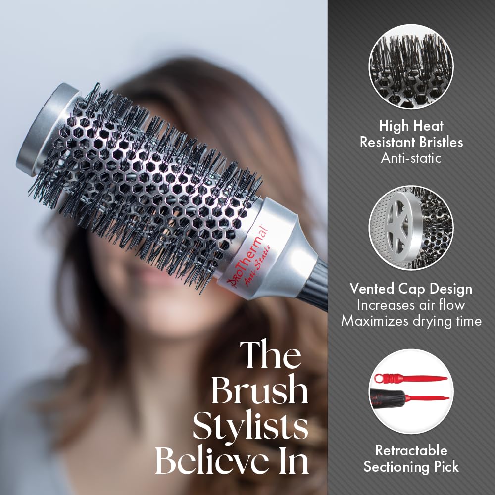 Olivia Garden ProThermal Anti-Static Round Hair Brush T-53 (2 1/4") Beauty & Personal Care Olivia Garden