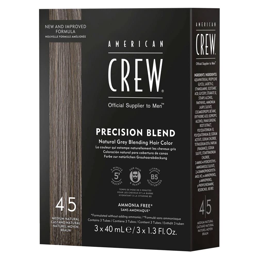 American Crew Men's Temporary Hair Color, Temporary Hair Dye, Natural Gray Coverage, Mednatural, 1.35 Fl Oz Beauty & Personal Care AMERICAN CREW