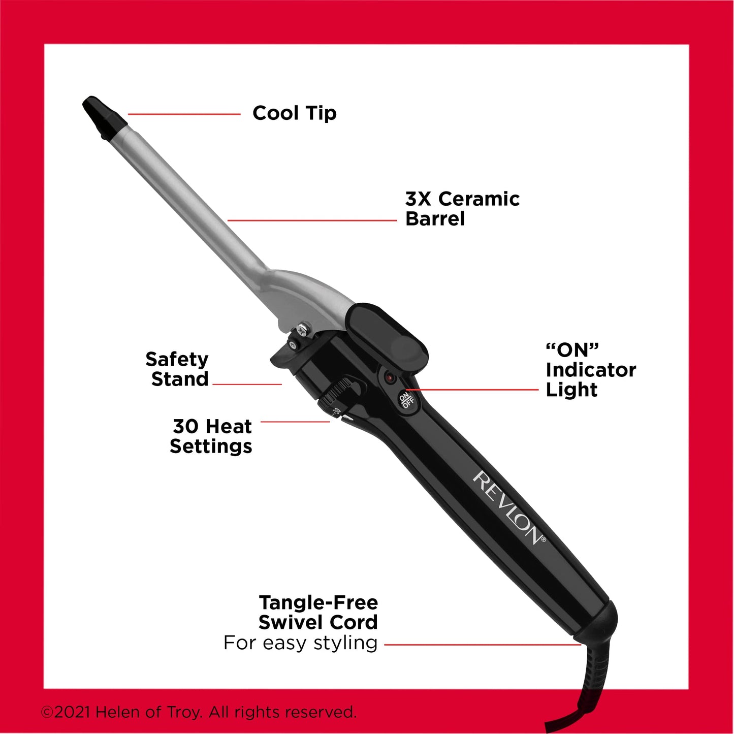 Revlon Perfect Heat Triple Ceramic Curling Iron | For Silky Smooth Spiral Curls (1/2 in) Beauty & Personal Care REVLON