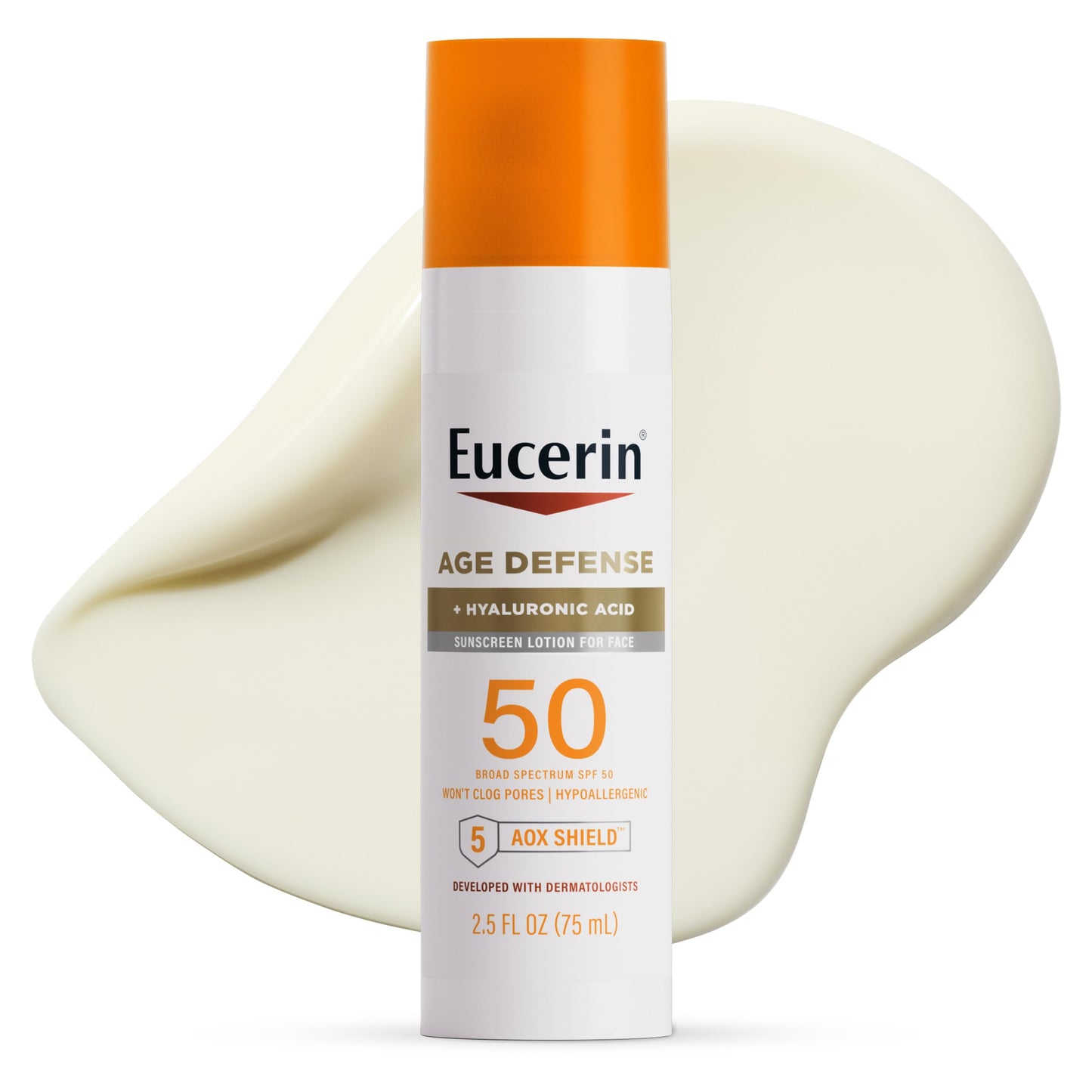 Eucerin Sun Age Defense Face Sunscreen Lotion SPF 50, 2.5 FL OZ Beauty and Personal Care Eucerin
