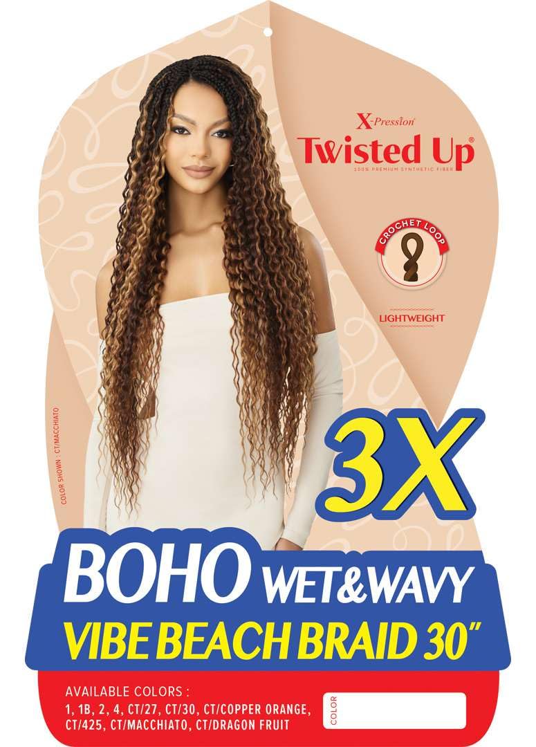Outre X-Pression - Twisted Up - Boho Wet & Wavy Vibe Beach Braid 30" 3X (CT/425)