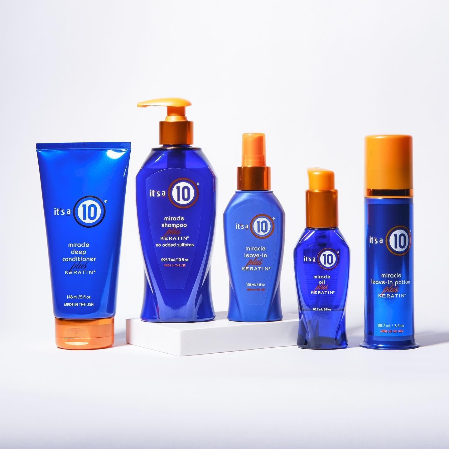 It's a 10 Haircare Miracle Leave-In Plus Keratin Travel Set - 1 x 60 ml Shampoo 1 x Miracle Leave-in 1 x Deep Conditioner Beauty & Personal Care It's a 10 Haircare