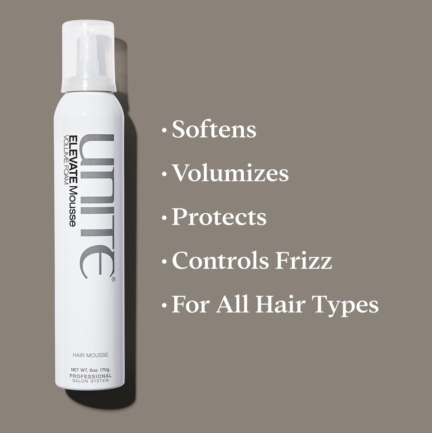 UNITE Hair - ELEVATE Mousse - Frizz-Free Volume, Hold, & Shine for All Hair Types - UV & Thermal Protection - 6 oz Beauty & Personal Care UNITE
