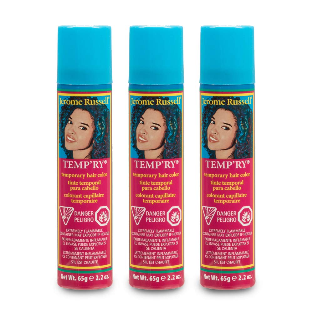 Jerome Russell Temp'Ry Spray-On Temporary Hair Color - Burgundy Instant Highlights and Root Touch Up, Washable Salon Quality Styling Tint, 2.2 oz, 3 Beauty & Personal Care Jerome Russell