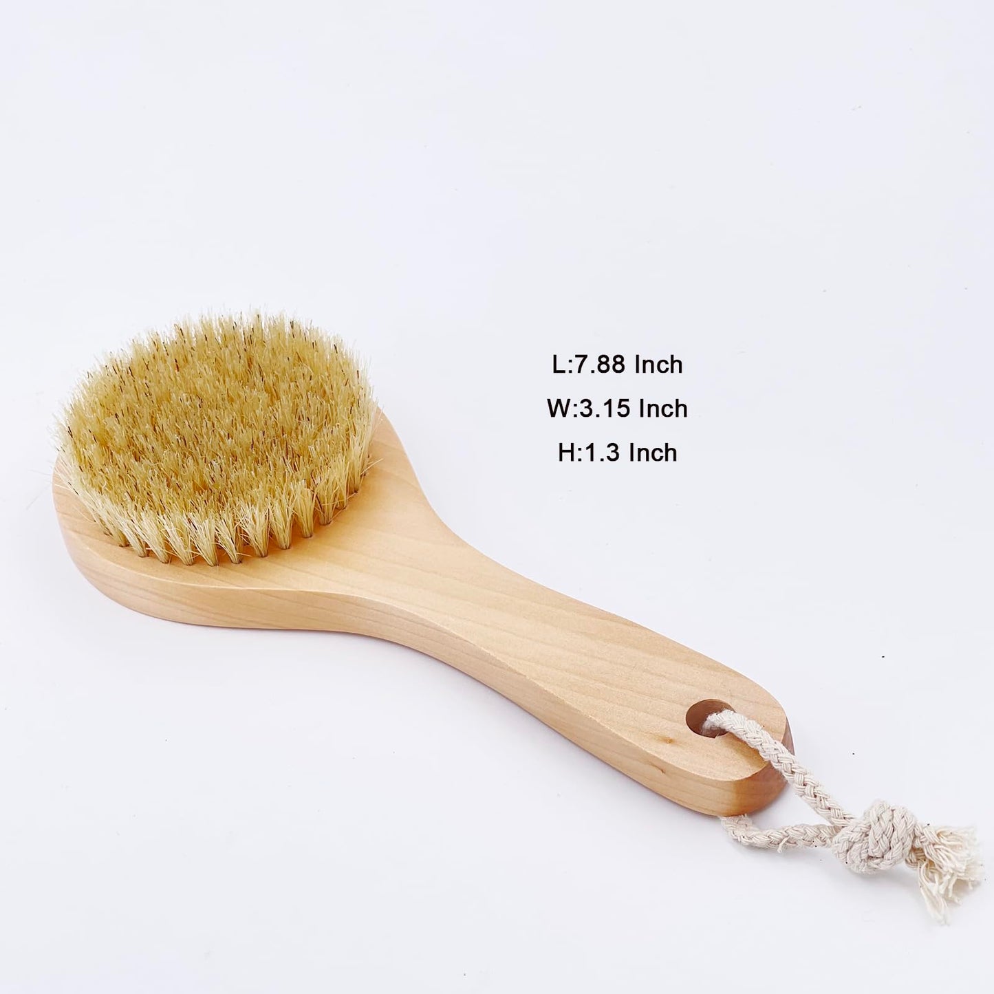 Short Handle Body Brush, Natural Bristles Wooden Bath Brush Shoulder Back Exfoliating Dry Brushing Skin Care Beauty & Personal Care KEWLYSEU