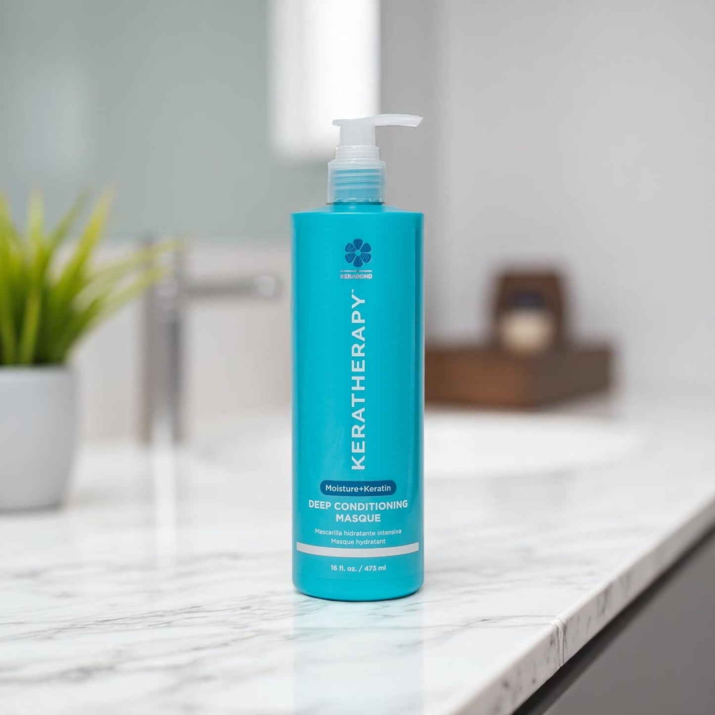 KERATHERAPY Keratin Infused Deep Conditioning Masque, 16.9 fl. oz., 500 ml - Moisturizing Hair Deep Conditioning Treatment with Kerabond, Jojoba Oil Beauty & Personal Care KERATHERAPY