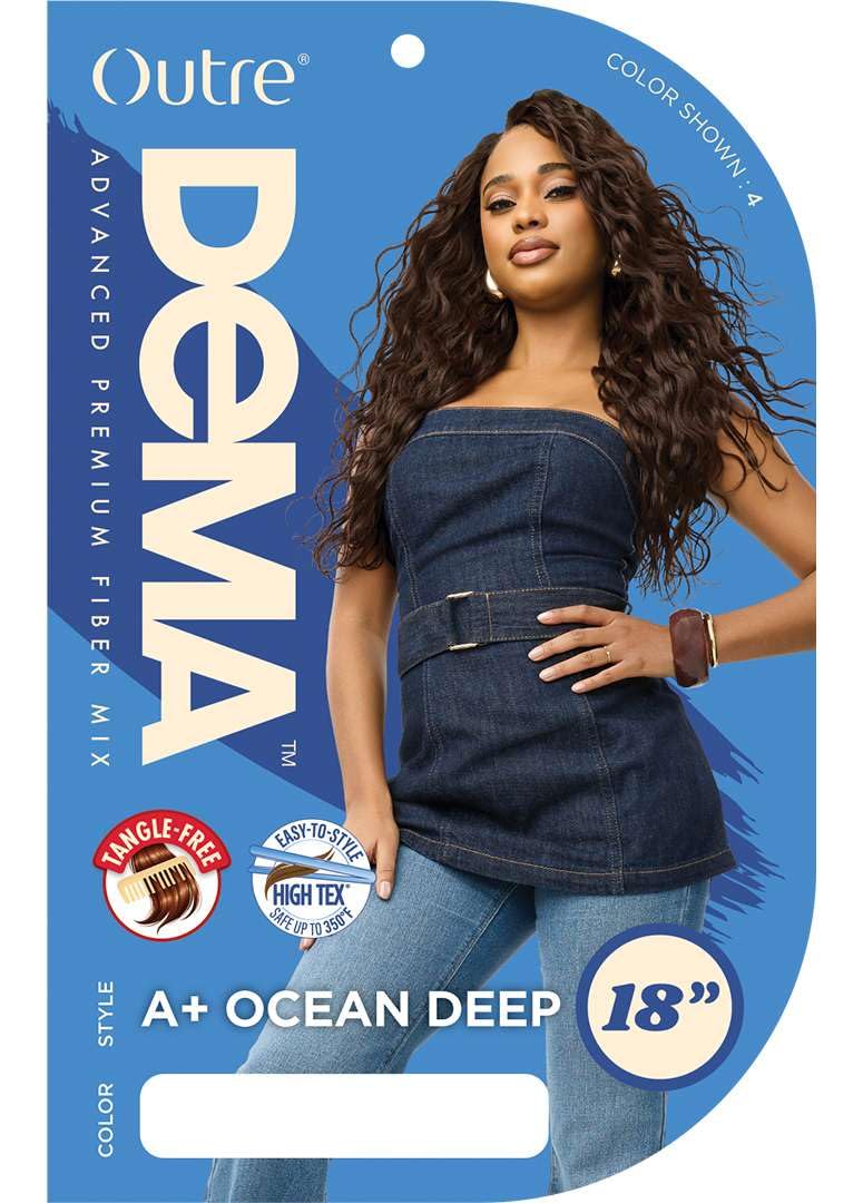 Outre DeMA - Advanced Premium Fiber Mix Synthetic Weave - A+ Ocean Deep 18" (DARK GRAY 44 )