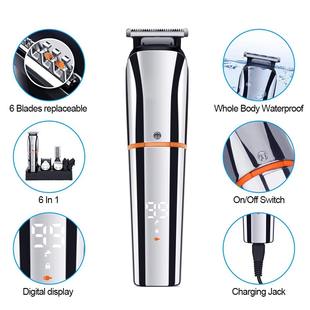 HIONJIN Hair Cutting Machine Clipper Multifunctional Trimmer for Men Nose Trimmer Beard Hair Clippers Professional Electric Hair Shaving Beauty and Personal Care HIONJIN