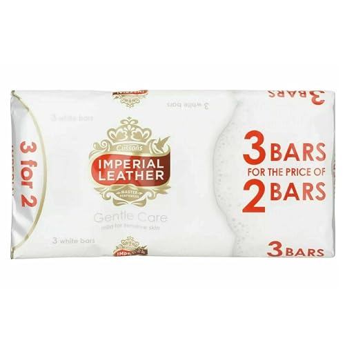Imperial Leather Gentle Care For Sensitive Skin White Bar Soap 100G, 3 Count (Pack of 4) Beauty & Personal Care Imperial Leather