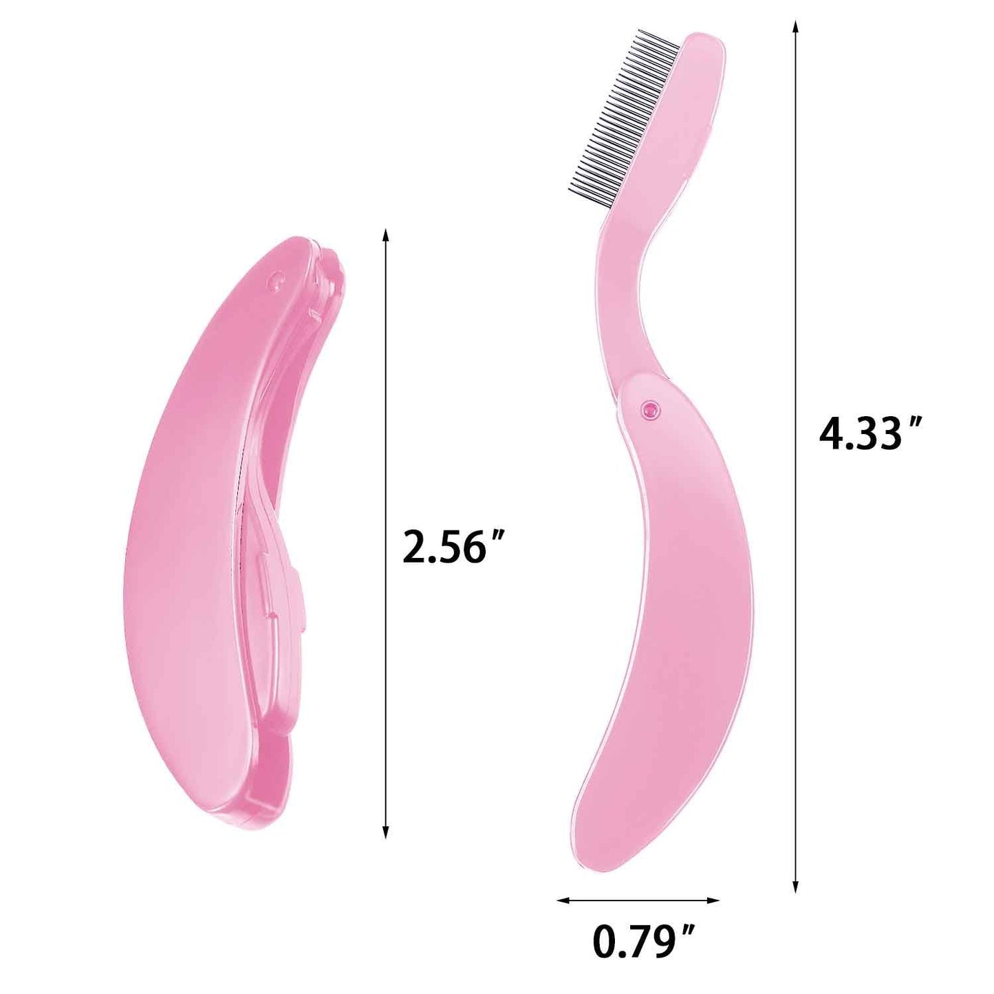 4 Packs Folding Eyelash Comb, Stainless Steel Metal Teeth Eyebrow Separator Comb Lash and Brow Makeup Applicator Brush Professional Tool for Define Beauty & Personal Care TecUnite