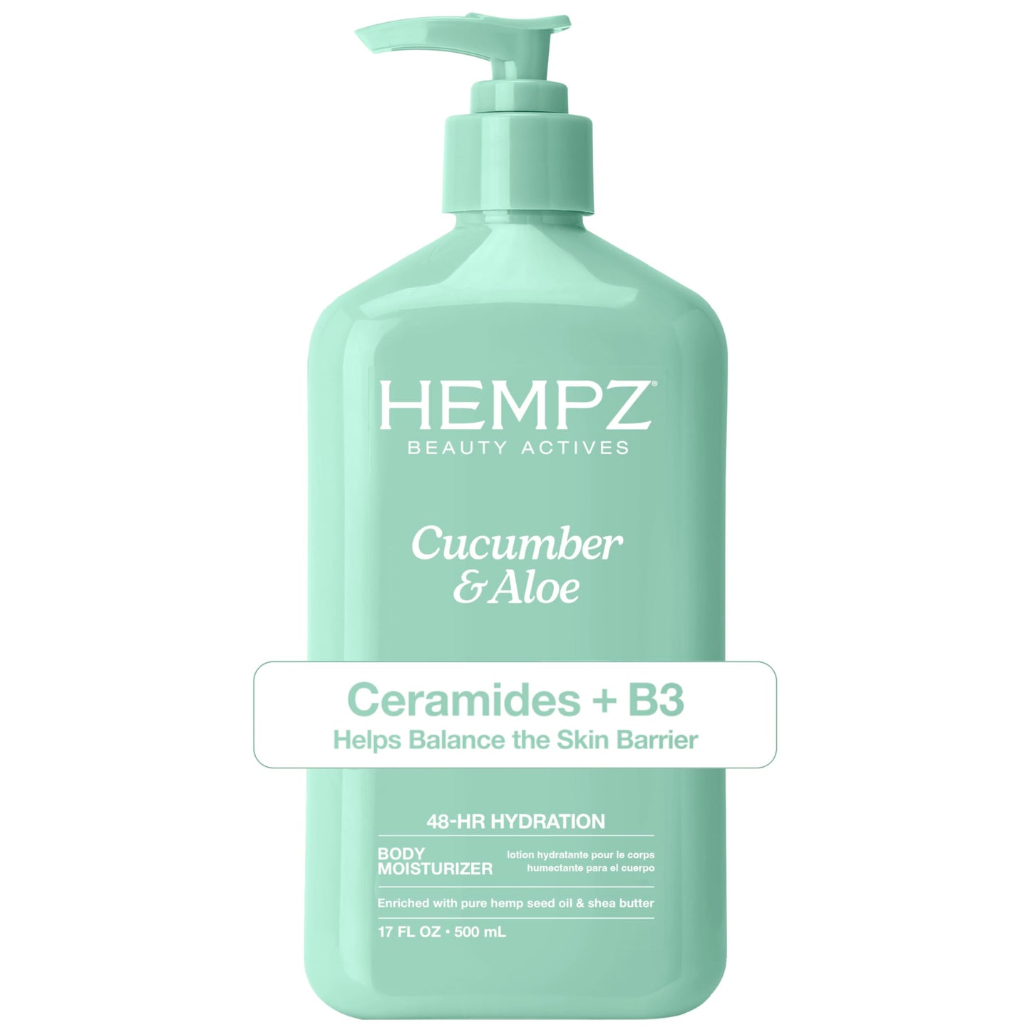 Hempz Body Lotion - Cucumber & Aloe Herbal Limited Edition Daily Moisturizing Cream, Shea Butter, Aloe, Cucumber Extract Body Moisturizer - Skin Care Beauty & Personal Care Hempz