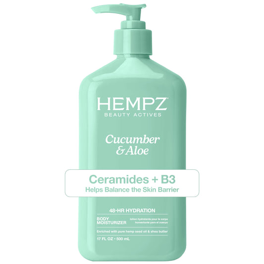 Hempz Body Lotion - Cucumber & Aloe Herbal Limited Edition Daily Moisturizing Cream, Shea Butter, Aloe, Cucumber Extract Body Moisturizer - Skin Care Beauty & Personal Care Hempz