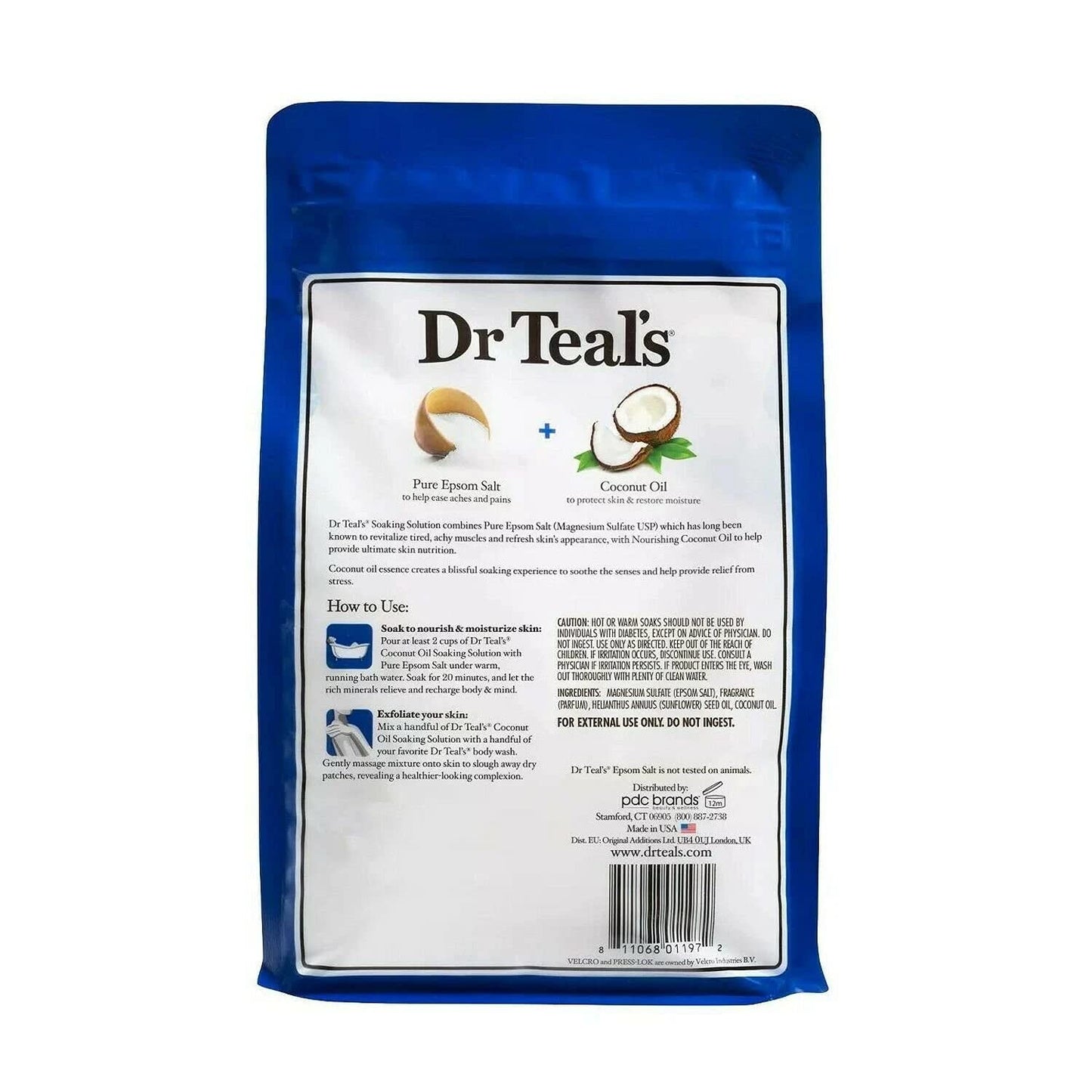 Dr Teals Coconut Oil Soaking Solution Mothers Day Gift Set (2 Pack, 3 lb. ea.) - Essential Oils Nourish & Protect Dry, Damaged Skin - Relieve Stress Beauty and Personal Care Dr Teal's