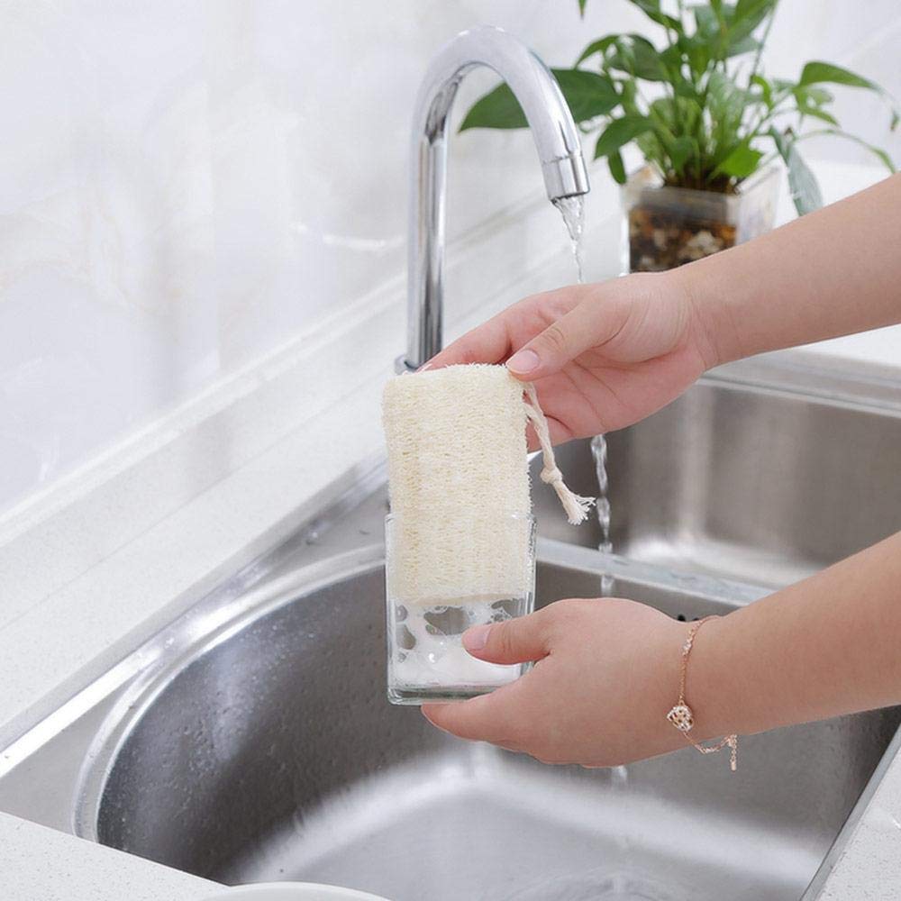 Tegelrying Loofah Sponge Exfoliating,6 Packs Natural Loofa Large Back Scrubber for Men Women Bath Shower Body Skin Care Cleansing Luffa 5 inches Long Beauty and Personal Care Tegelrying