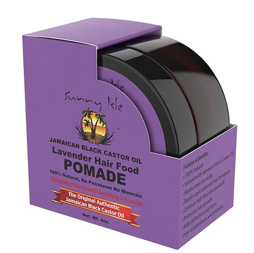 Sunny Isle Jamaican Black Castor Oil Lavender Hair Food Pomade, 4 oz | For Dry Scalp, Hair Breakage, Split Ends, Frizz Control & Dandruff Beauty & Personal Care Sunny Isle