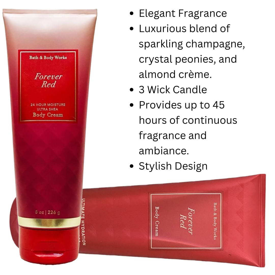 Bath & Body Works FOREVER RED Ultra Shea Body Cream 8 Ounce (Packaging Varies) Beauty & Personal Care Bath & Body Works