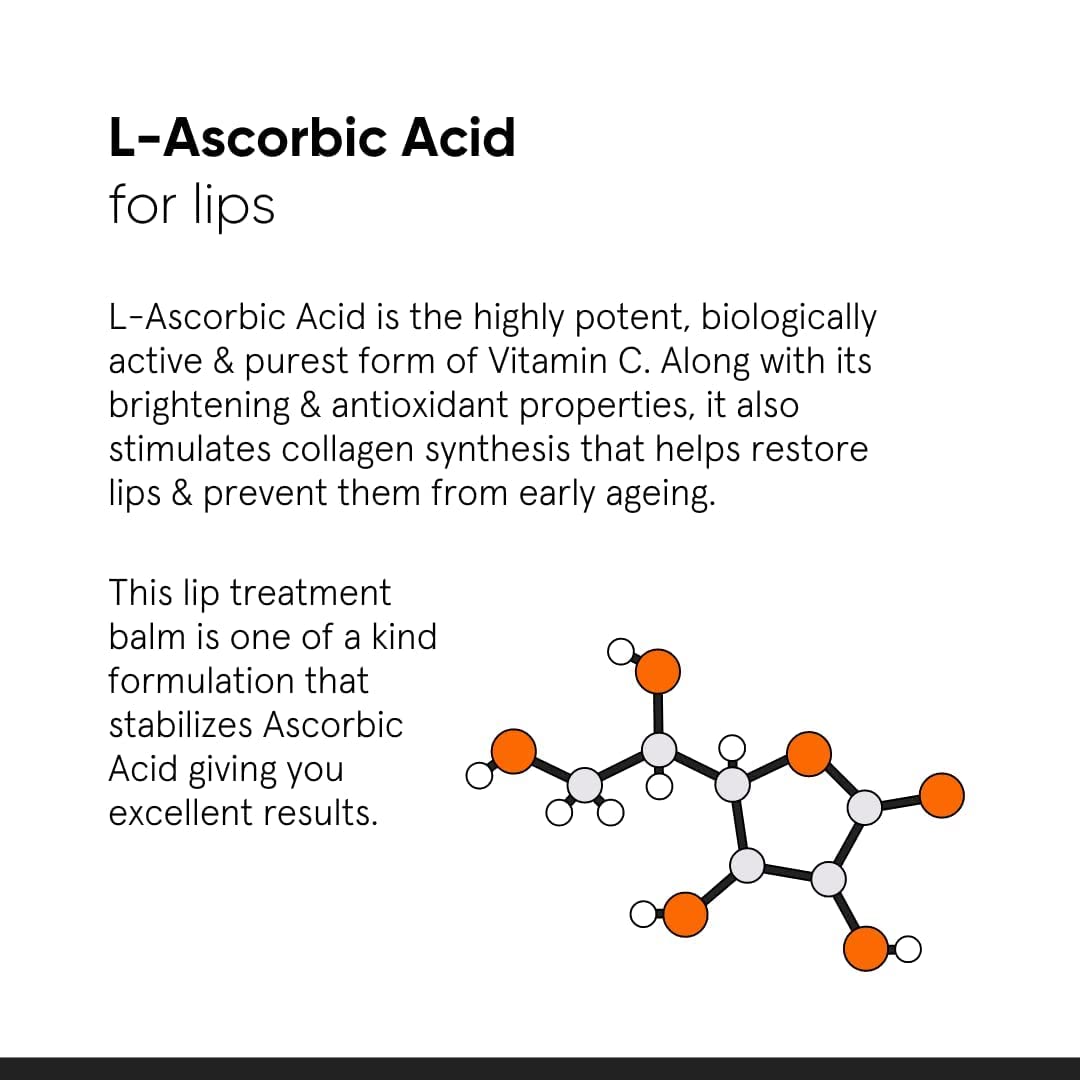 Minimalist 8% L-Ascorbic Acid Lip Treatment Balm with Vitamin E, Radianskin & Glycerine for Pigmented & Dark Lips - 12 gm Beauty and Personal Care Dalal