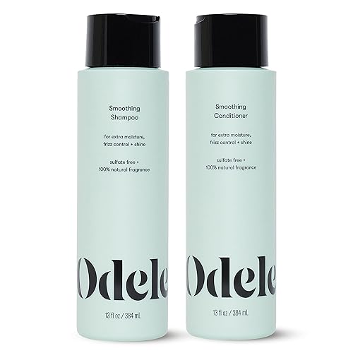 Odele Smoothing Sulfate-Free Shampoo & Conditioner Set for Moisture, Frizz Control, Shine, and Straight to Curly Hair Types, 13 Fl Oz Each (2-Pack) Beauty & Personal Care Odele