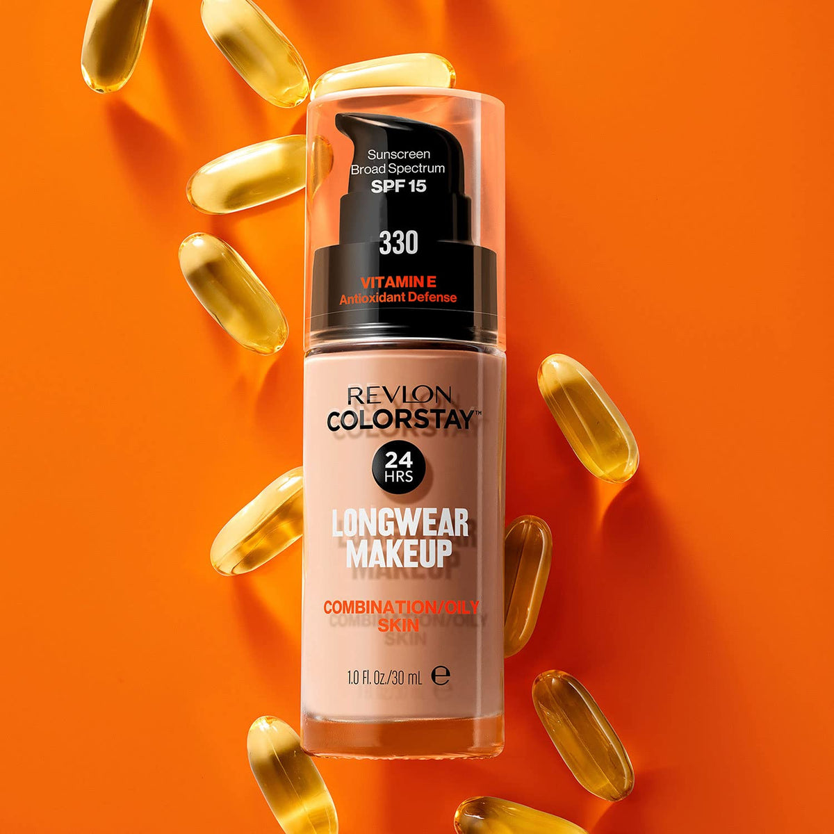 Revlon Colorstay Pump 24HR Make Up SPF15 Comb/Oily Skin 30ml - Natural Beige Beauty & Personal Care REVLON
