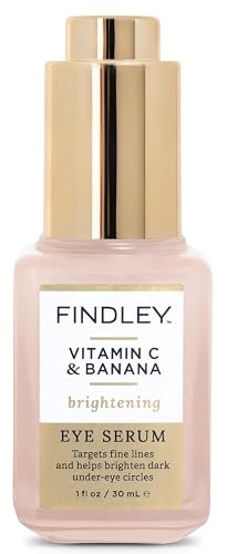 Findley Vitamin C & Banana Brightening Eye Serum - Targets Fine Lines & Dark Circles, Hydrating & Nourishing Formula, Anti-Aging (1 Fl Oz) Beauty & Personal Care Findley