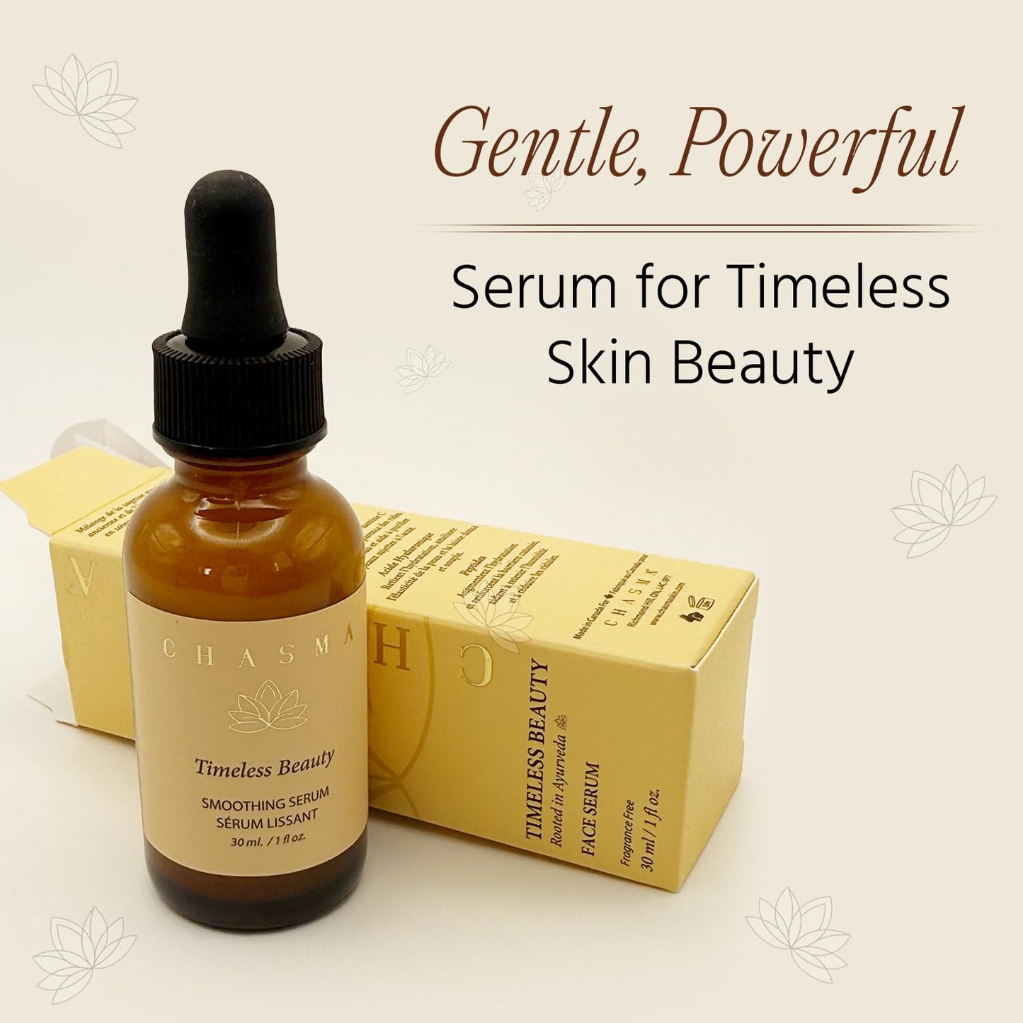 Chasma Timeless Beauty Face Serum - Bakuchiol, Turmeric, Vitamin C, Hyaluronic Acid, Peptides,Deep Hydration, Sensitive Skin Care, Unscented Beauty & Personal Care CHASMA