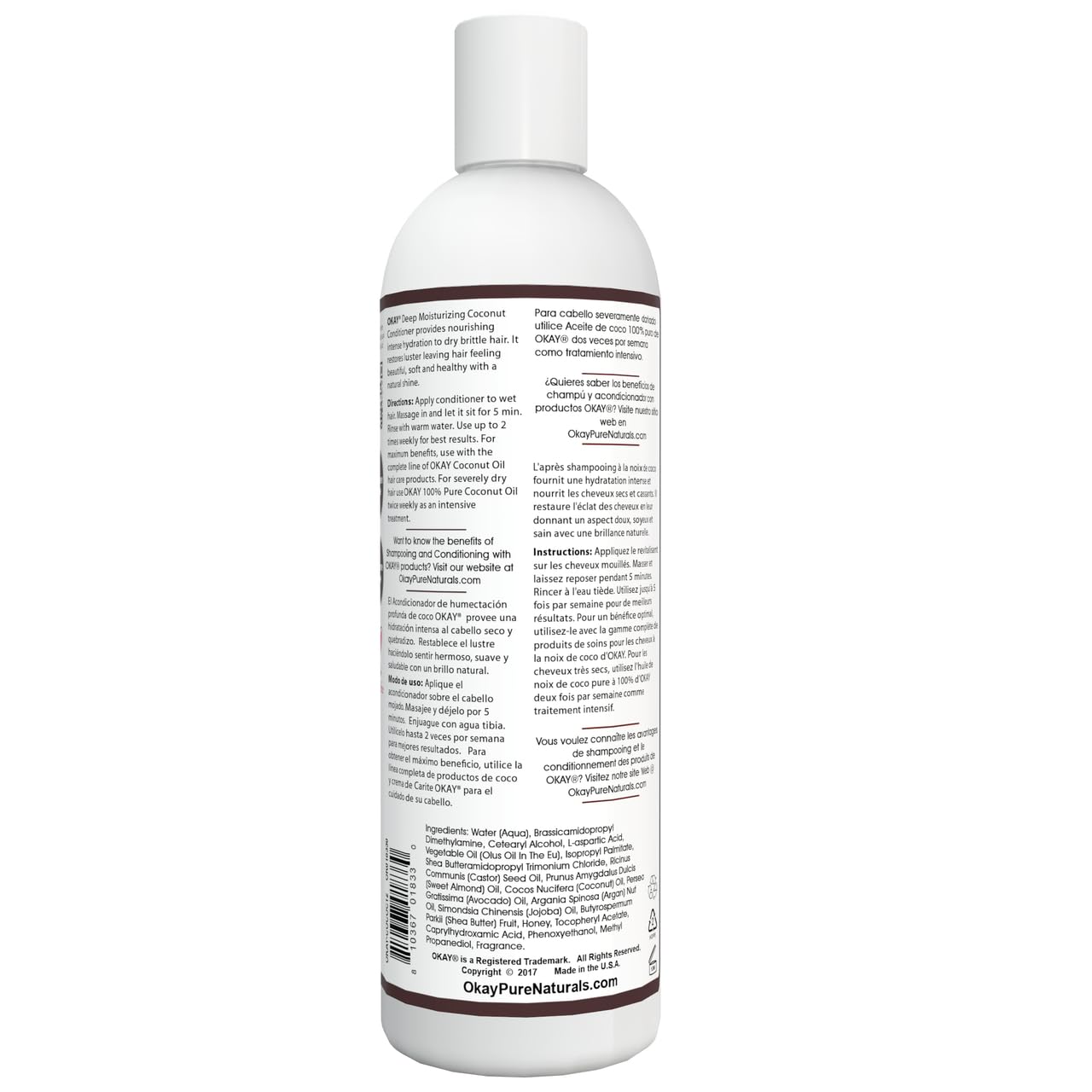 OKAY Coconut Deep Moisturizing Conditioner, 12 Fl Oz Beauty & Personal Care OKAY