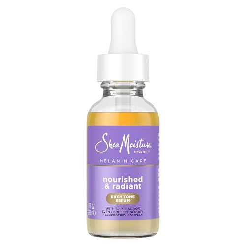 SheaMoisture Melanin Care Even Tone Serum Nourished & Radiant for Clearing & Smooth Complexion, with Triple-Action Even Tone +Elderberry Complex, 1 fl Beauty & Personal Care Shea Moisture