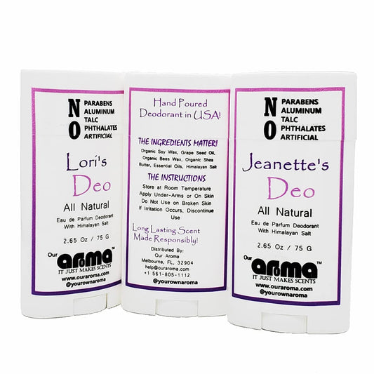Our Aroma Women's Custom All Natural - Hand Poured - Aluminum Free Deodorant 2.65Oz Beauty and Personal Care Our Aroma