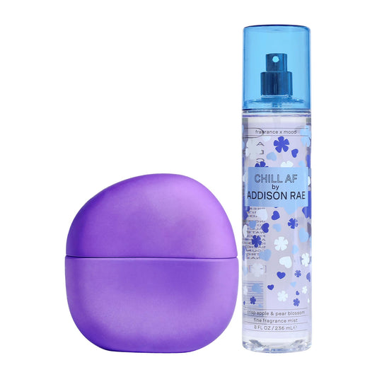 Addison Rae Fragrance Chill - Mood-Boosting Fragrance Gift Set for Women - Chamomile and Pear Blossom Notes - Eau de Parfum and Body Spray - 2 pc Beauty & Personal Care Addison Rae Fragrance