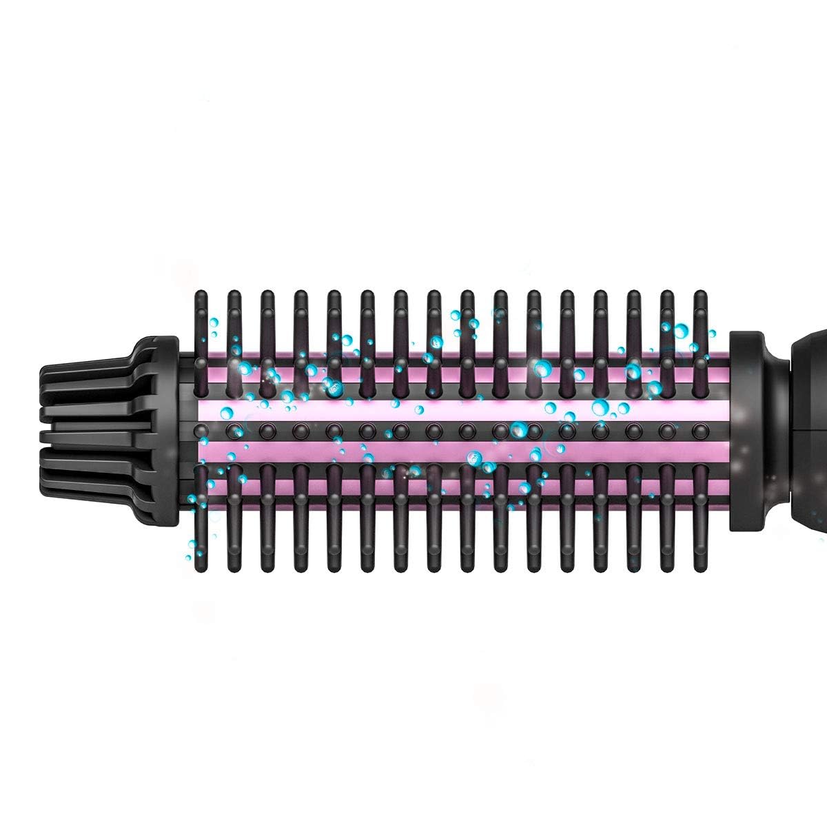 2IN1 Hair Brush Iron Professional Ceramic Hair Curling Iron/Straightener,Anti-Scald Nylon Bristles,Negative Ionic Dual Voltage for Travel,Curls Beauty & Personal Care BERTA