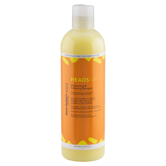 Aunt Jackie's Kids Heads Up Moisturizing and Hair Softening Shampoo for Naturally Curly, Coily and Wavy Hair, 12 oz Beauty & Personal Care Aunt Jackie's