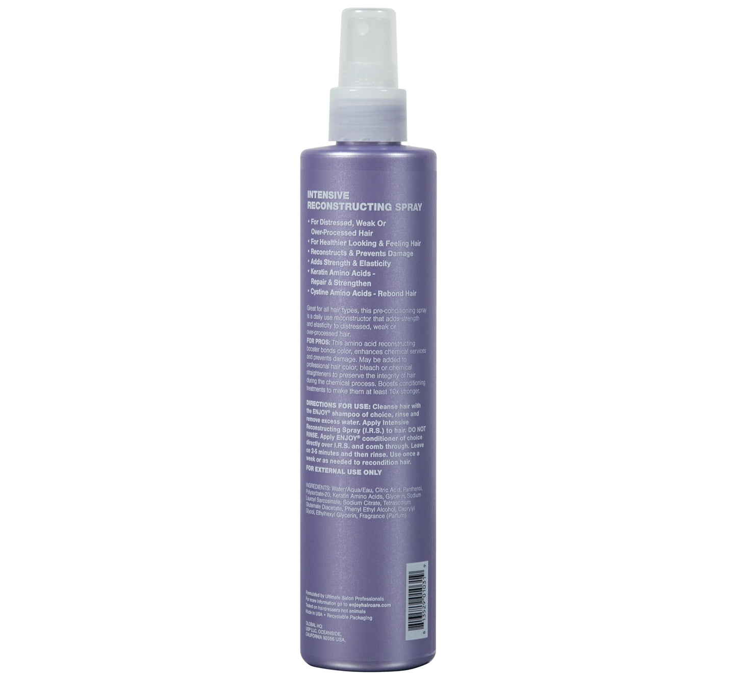 Enjoy Hair Care Intensive Reconstructing Spray, 10 Fl Oz - Amino Acid Formula for Curly Hair, Detangler , Styling Products, Anti Frizz , Color Safe Beauty & Personal Care Enjoy