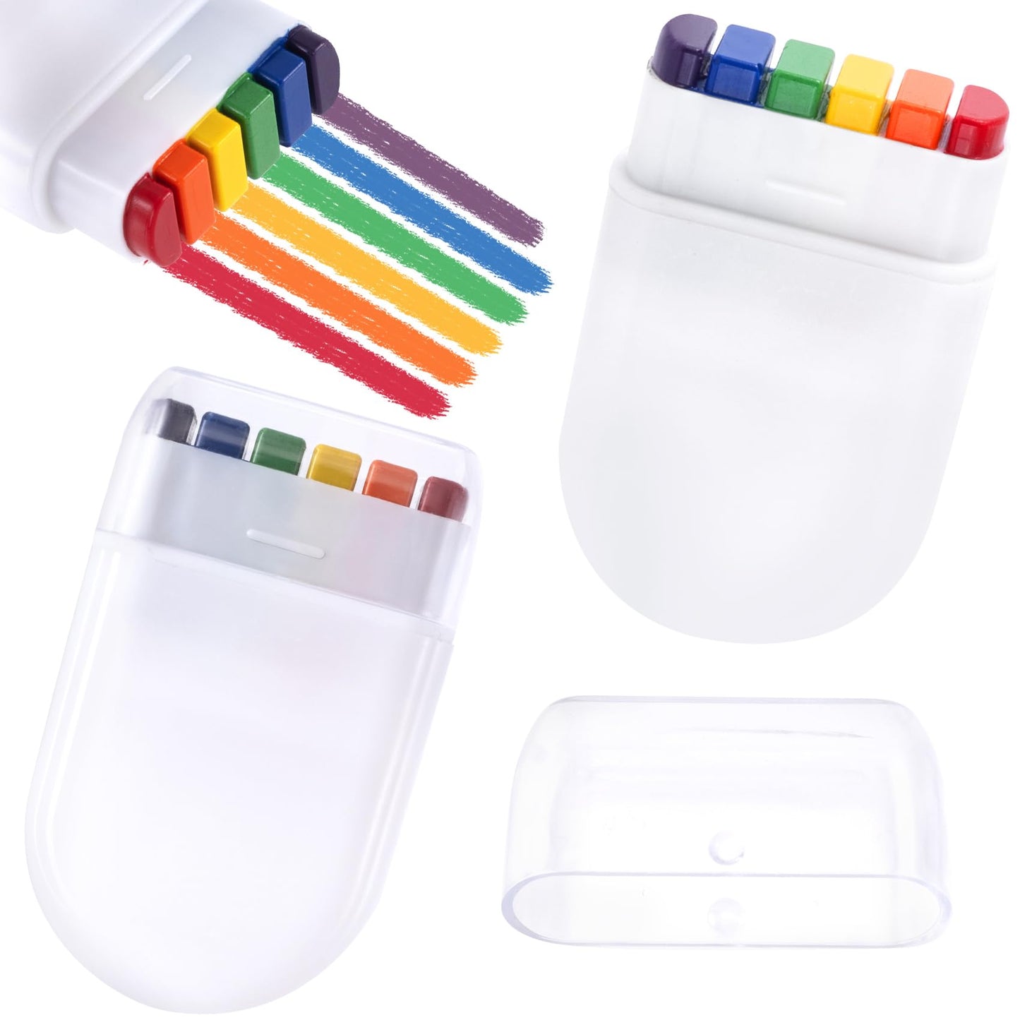 VARMDUKKE 2pcs Rainbow Face Body Paint Sticks, Water-Based Gay Pride Flag Face Paint Sticks, Reusable Festival Makeup Facial Marker Painting Tools Beauty & Personal Care VARMDUKKE