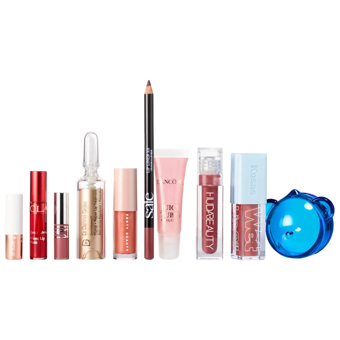 Sephora Holiday Lip Value Set: 10-Piece Lip Gloss, Liner, Oil & Treatment Collection with Kosas, Saie, Fenty Beauty & More Beauty & Personal Care SEPHORA